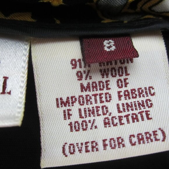 Vtg Susan Bristol Womens XS Red Yellow Paisley Pleated Skirt Wool Rayon Midi - Picture 4 of 8